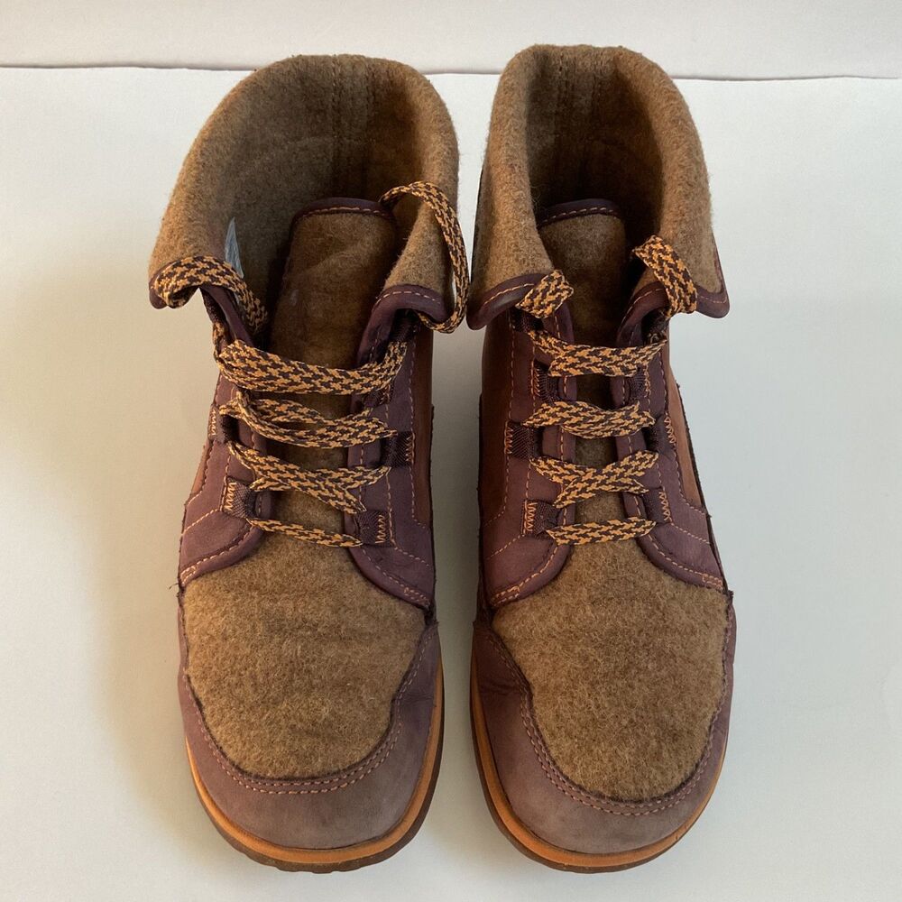 Chaco Barbary Waterproof Leather & Wool Boots Womens Sz 7.5 Brown Outdoor - Picture 5 of 10